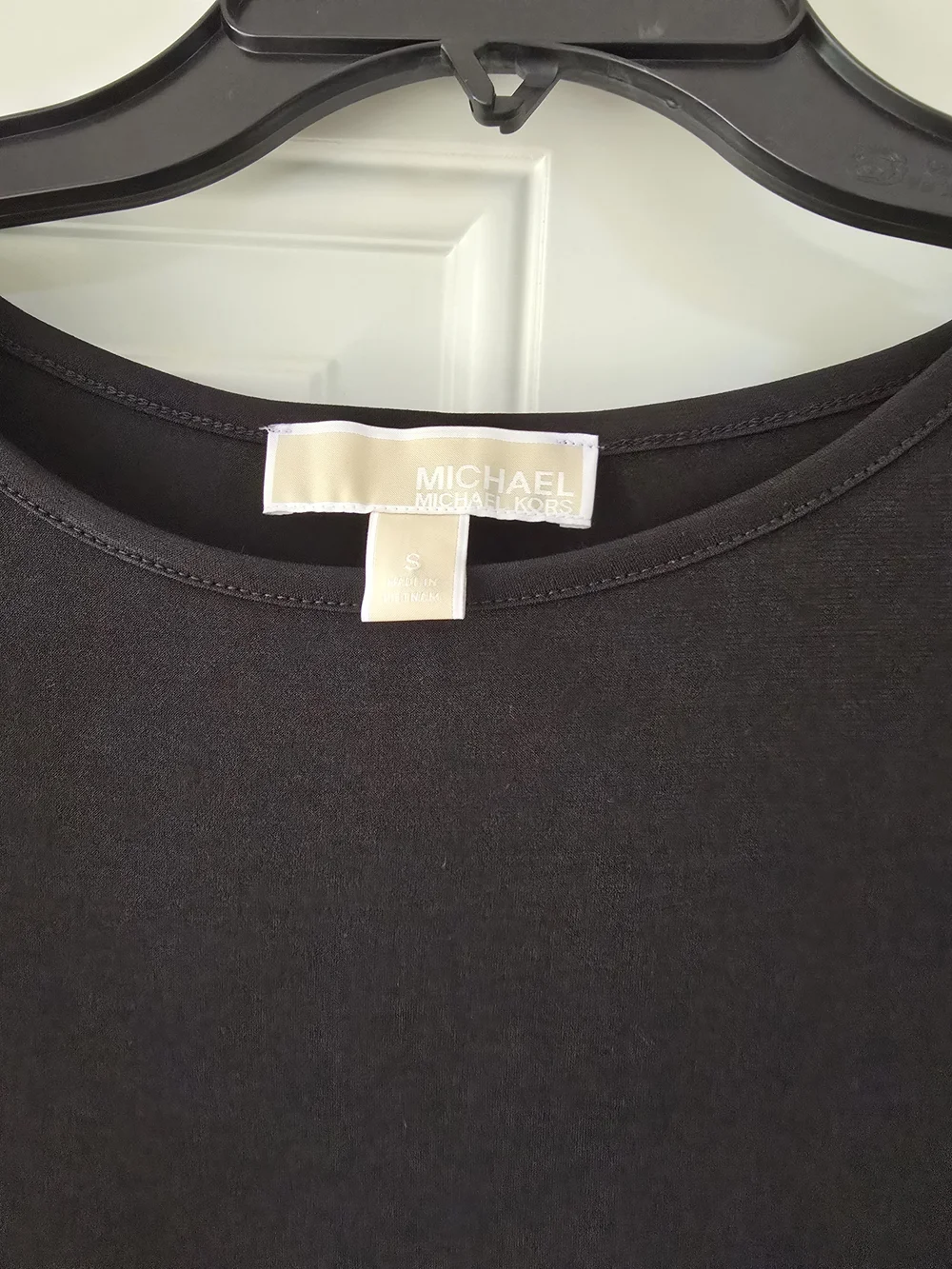 Michael Kors Black Midi Dress with Silver Stud Trim